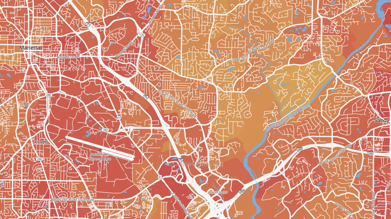 30067, GA Map of Vehicle Theft Rates