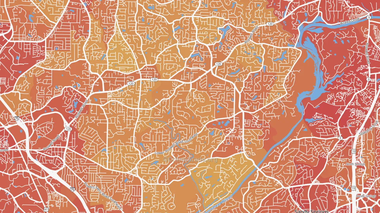 30068, GA Map of Vehicle Theft Rates