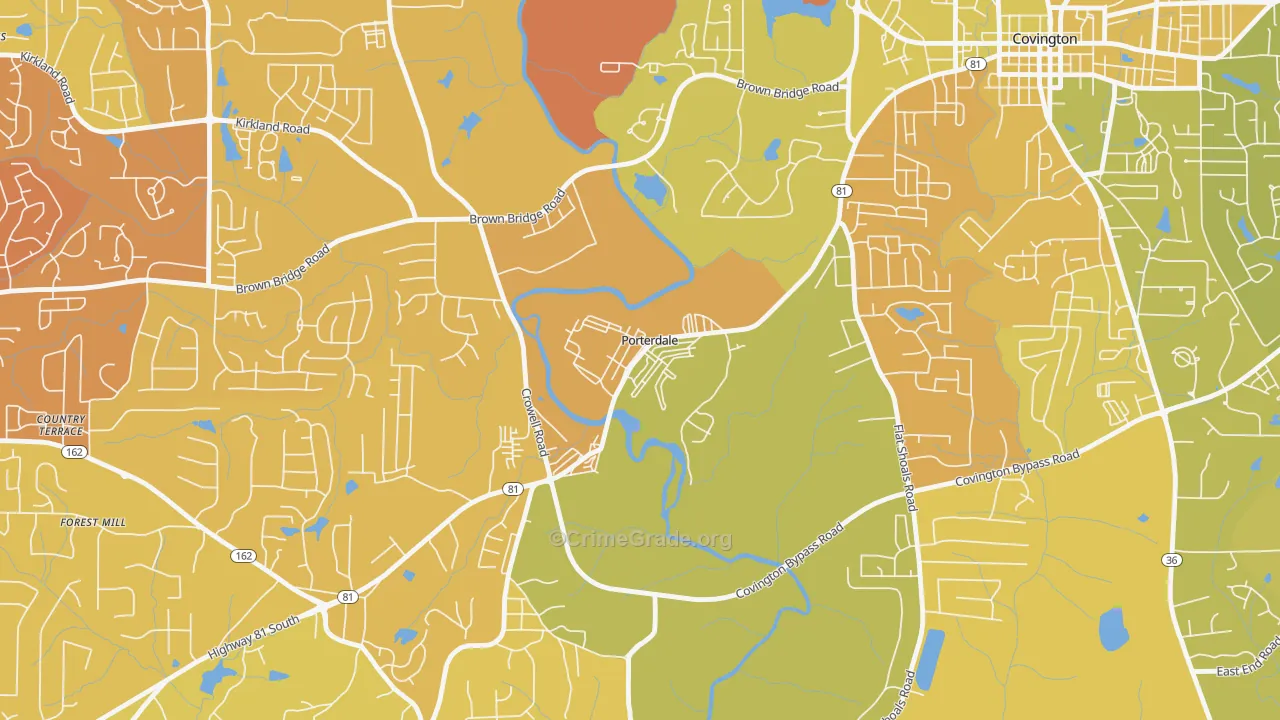 30070, GA Map of Vehicle Theft Rates