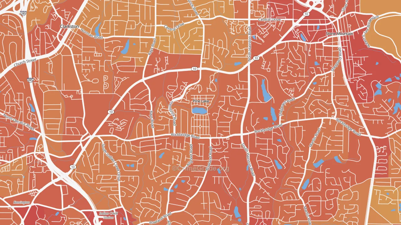30072, GA Map of Vehicle Theft Rates