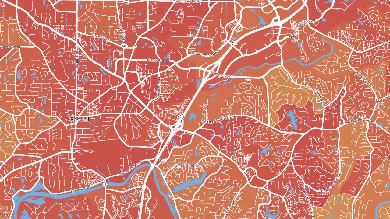 30076, GA Map of Vehicle Theft Rates