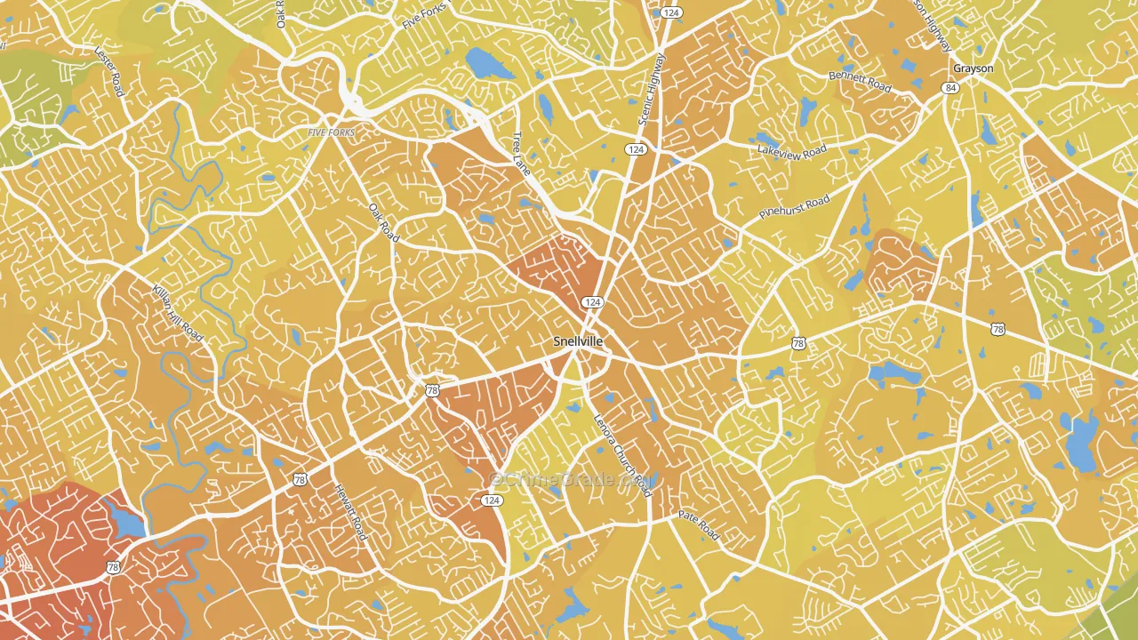 30078, GA Map of Vehicle Theft Rates