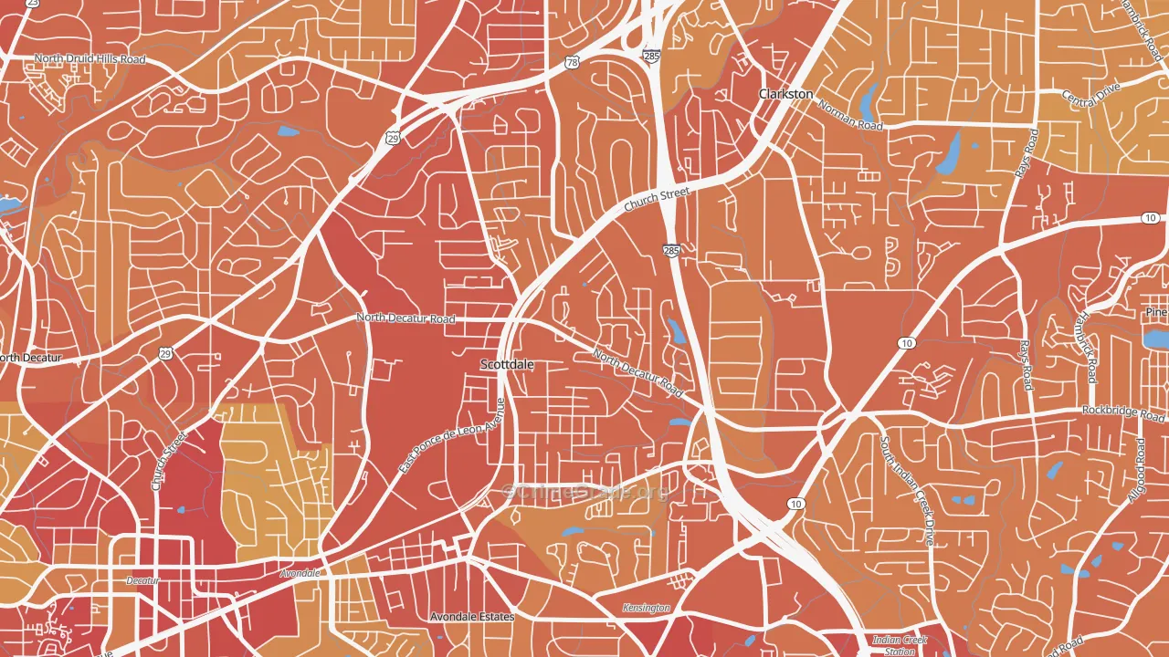 30079, GA Map of Vehicle Theft Rates