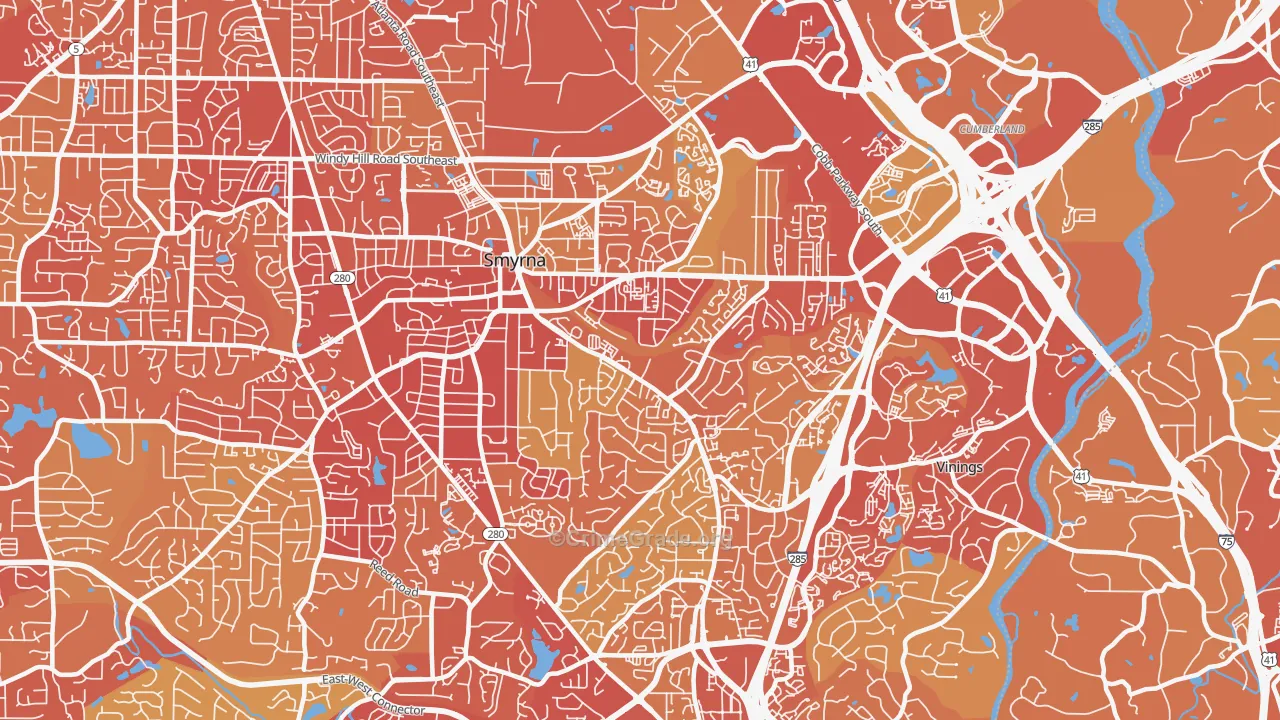 30080, GA Map of Vehicle Theft Rates
