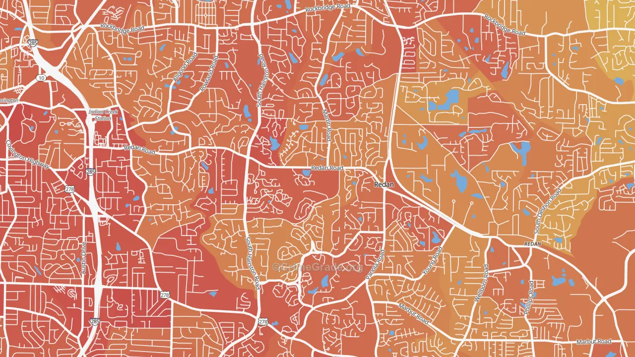 30088, GA Map of Vehicle Theft Rates