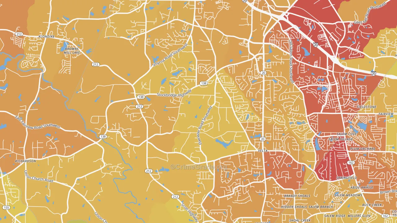 30094, GA Map of Vehicle Theft Rates