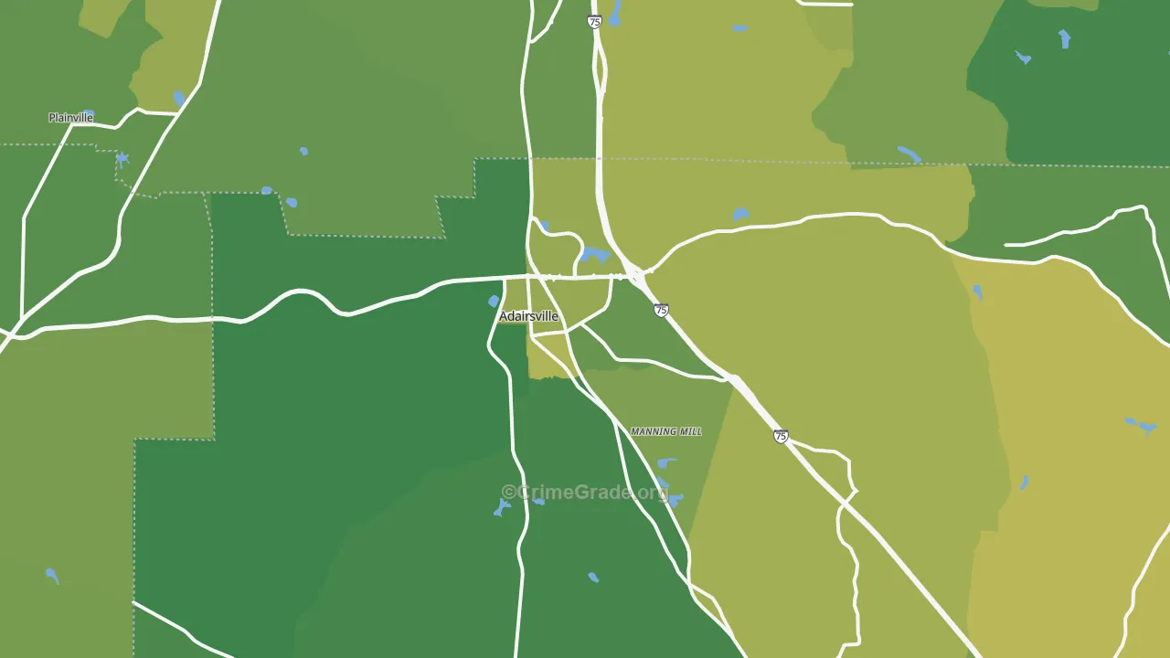 30103, GA Map of Vehicle Theft Rates