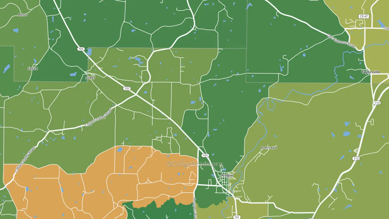 30104, GA Map of Vehicle Theft Rates