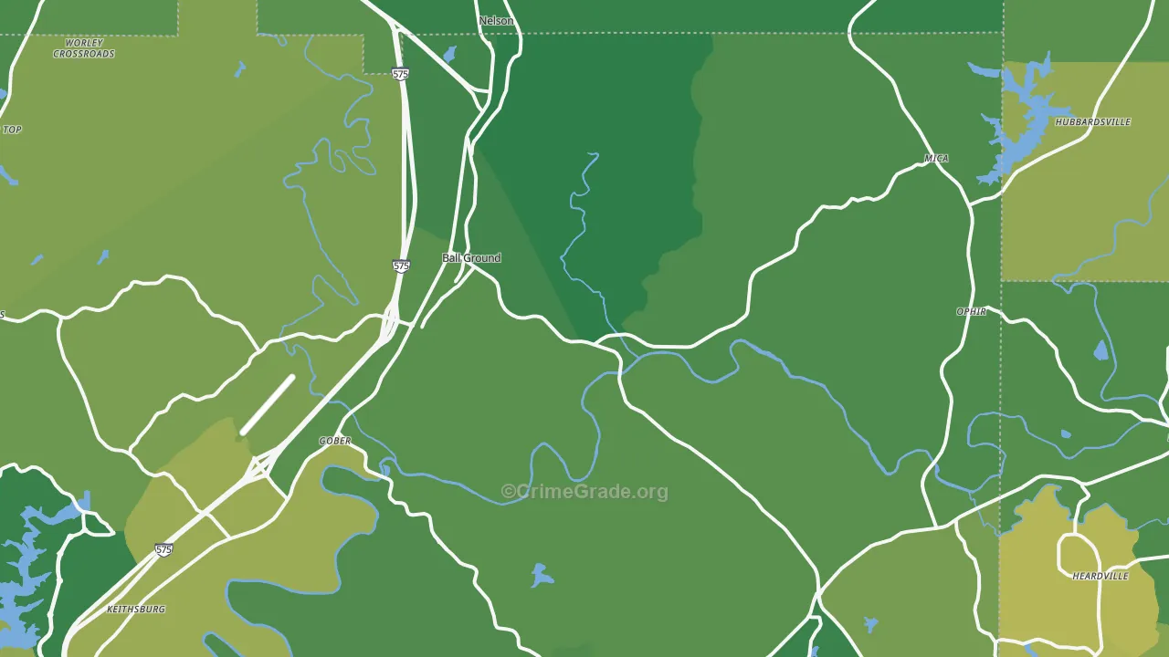 30107, GA Map of Vehicle Theft Rates