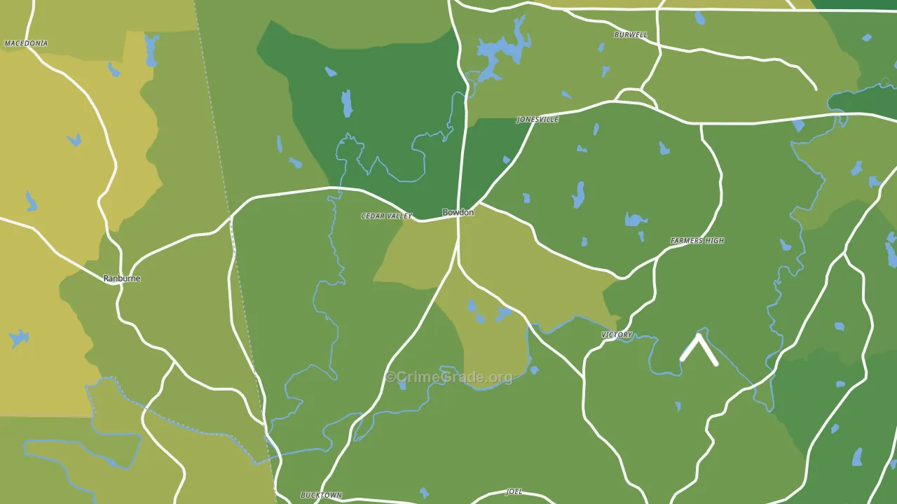 30108, GA Map of Vehicle Theft Rates