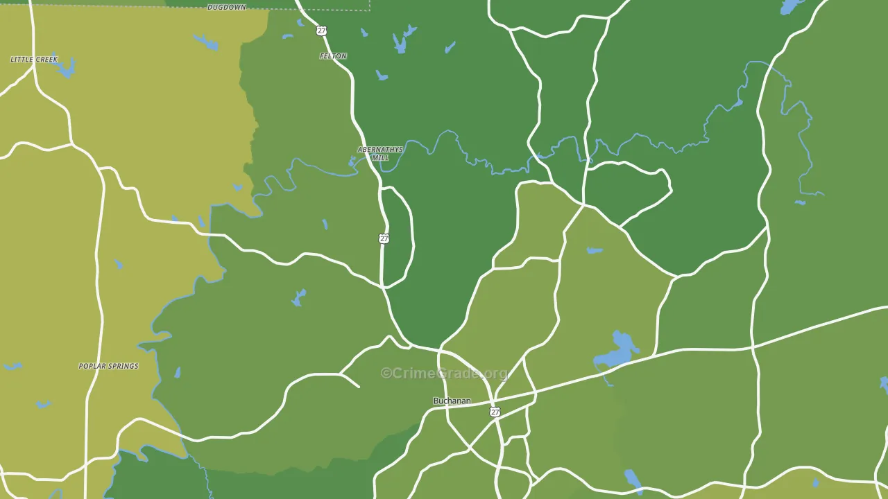 30113, GA Map of Vehicle Theft Rates