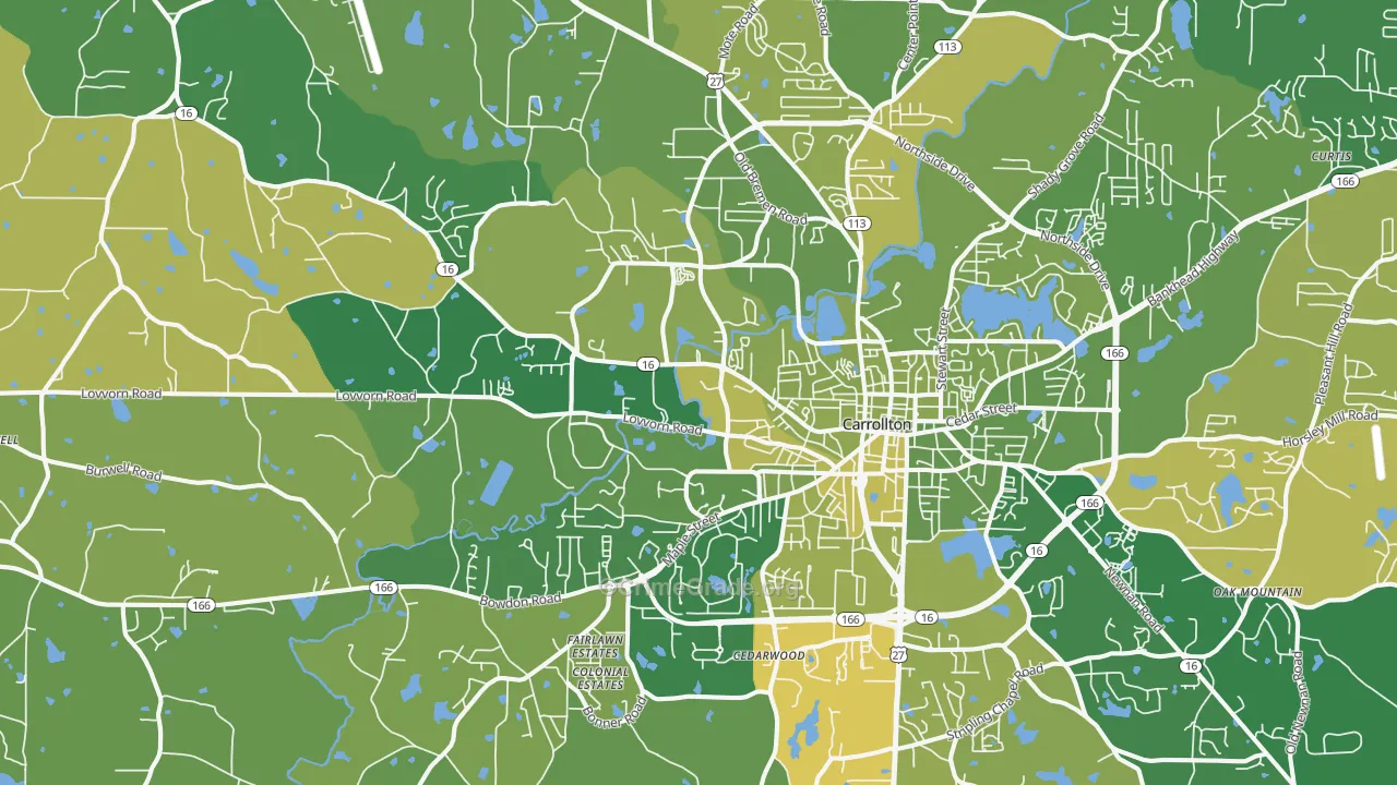 30117, GA Map of Vehicle Theft Rates