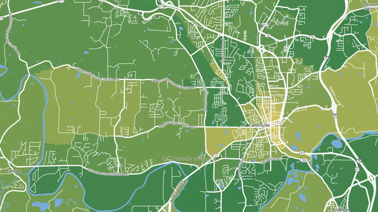 30120, GA Map of Vehicle Theft Rates