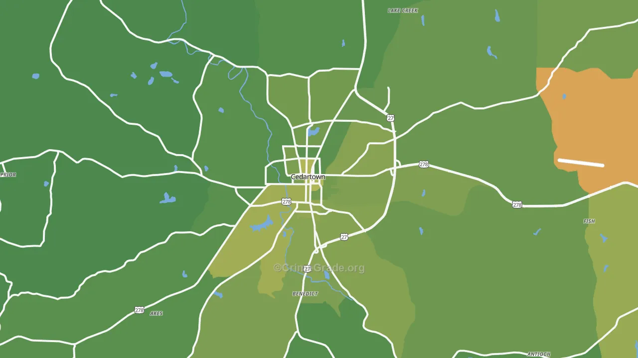 30125, GA Map of Vehicle Theft Rates