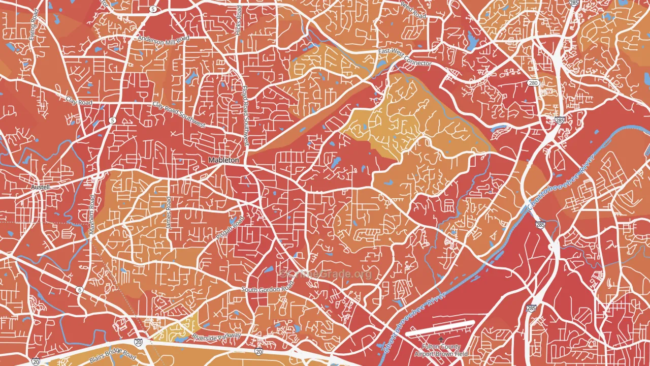 30126, GA Map of Vehicle Theft Rates