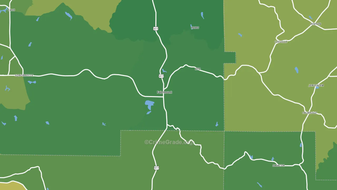30139, GA Map of Vehicle Theft Rates