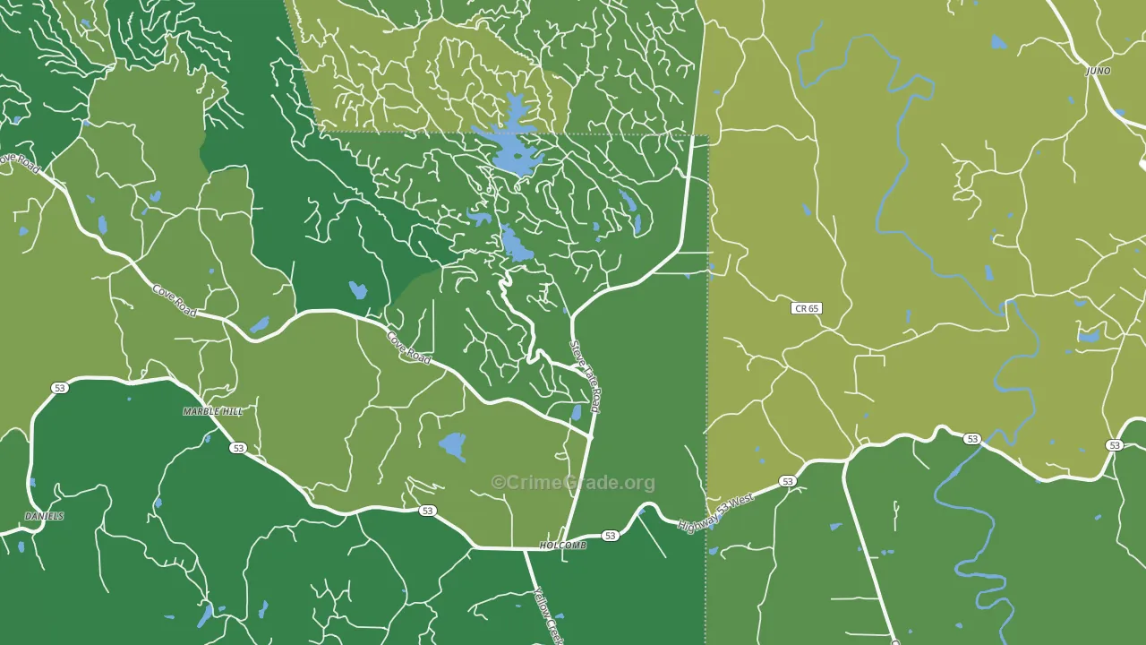 30148, GA Map of Vehicle Theft Rates