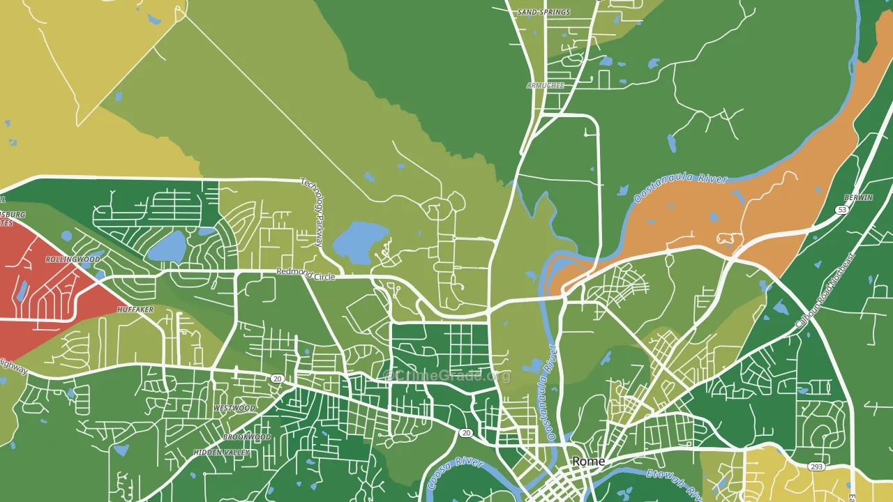 30149, GA Map of Vehicle Theft Rates