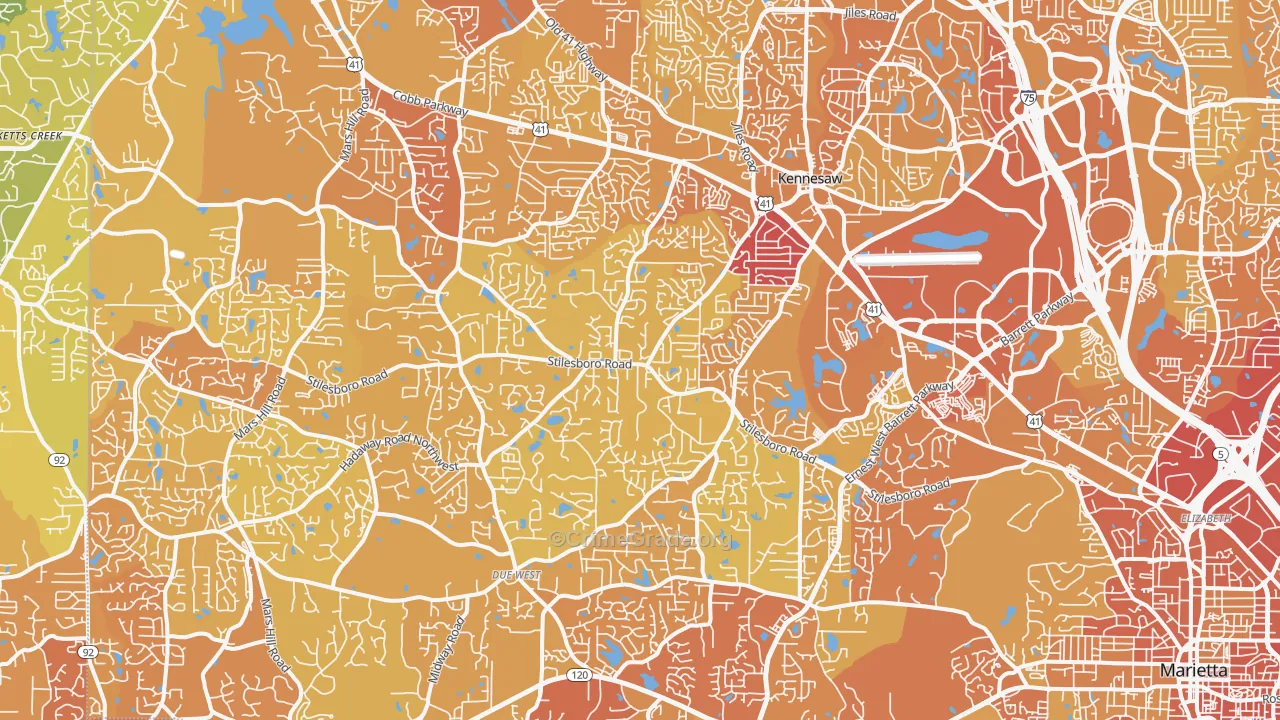 30152, GA Map of Vehicle Theft Rates