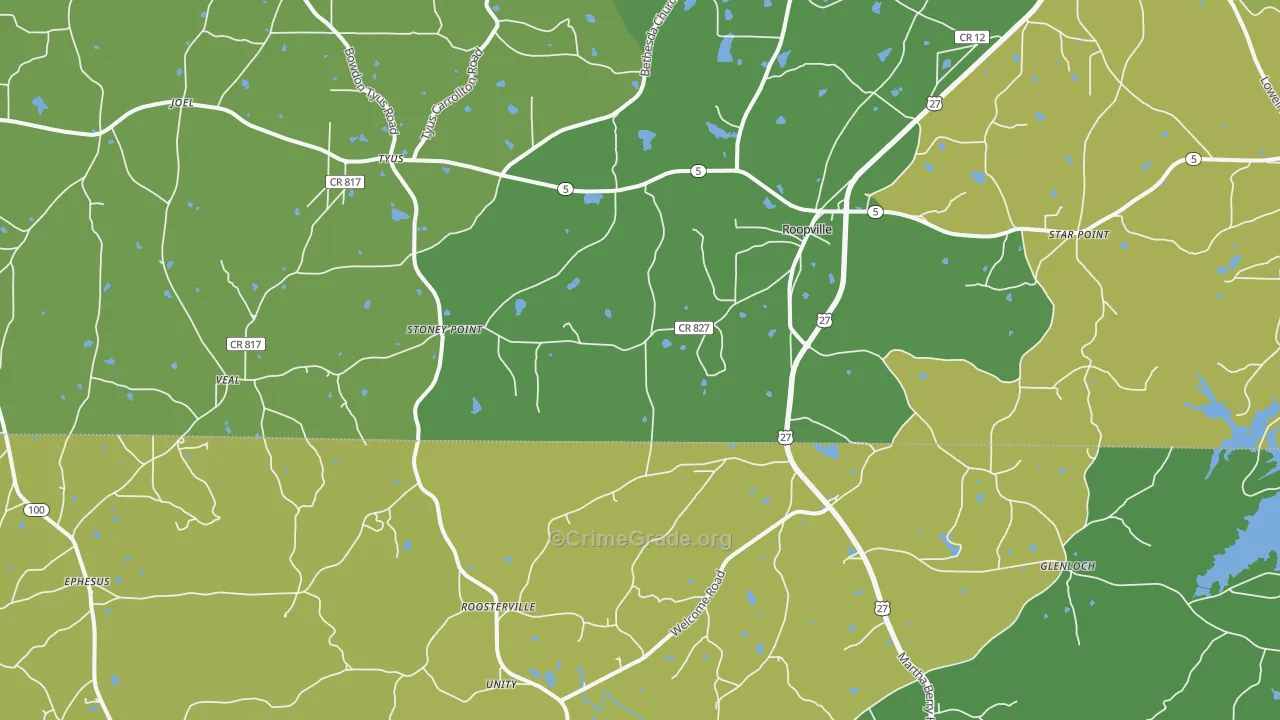 30170, GA Map of Vehicle Theft Rates