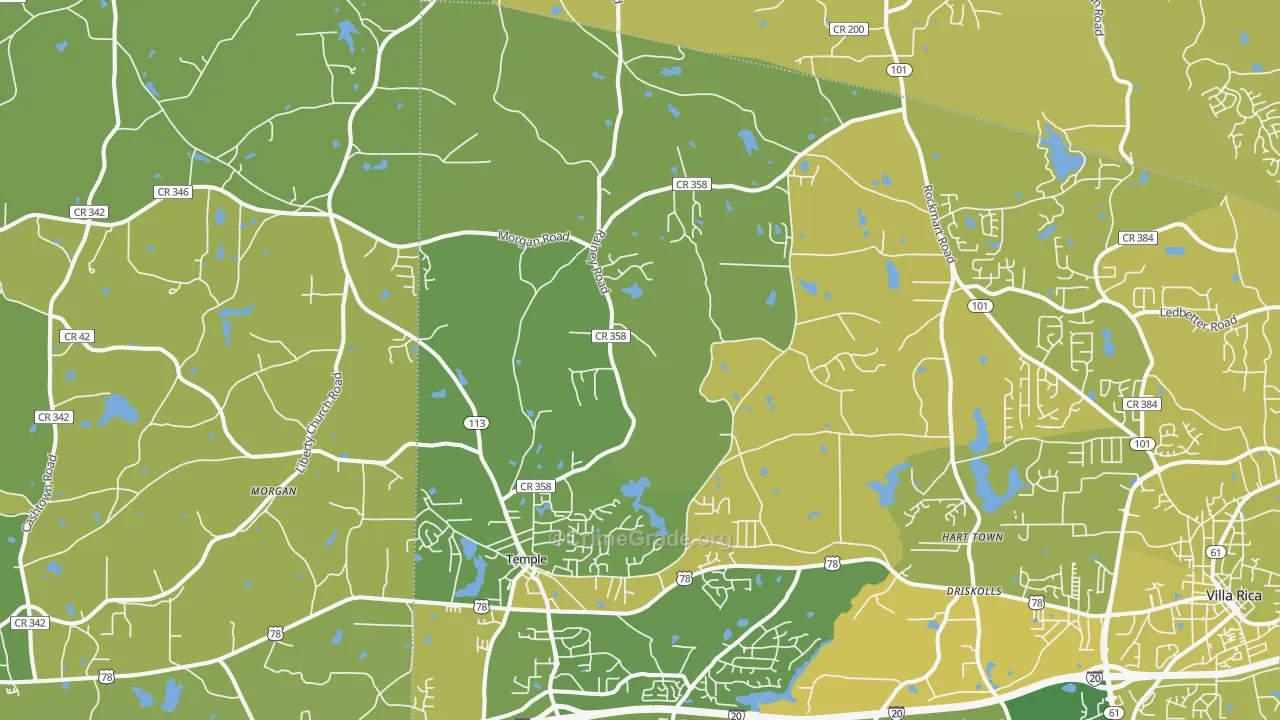30179, GA Map of Vehicle Theft Rates