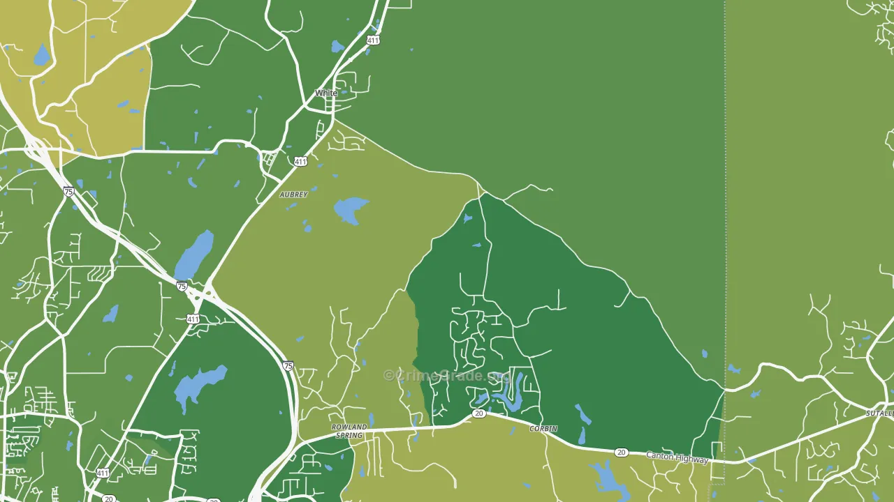 30184, GA Map of Vehicle Theft Rates