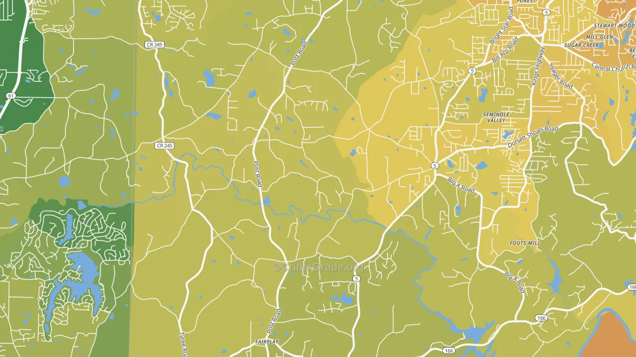 30187, GA Map of Vehicle Theft Rates