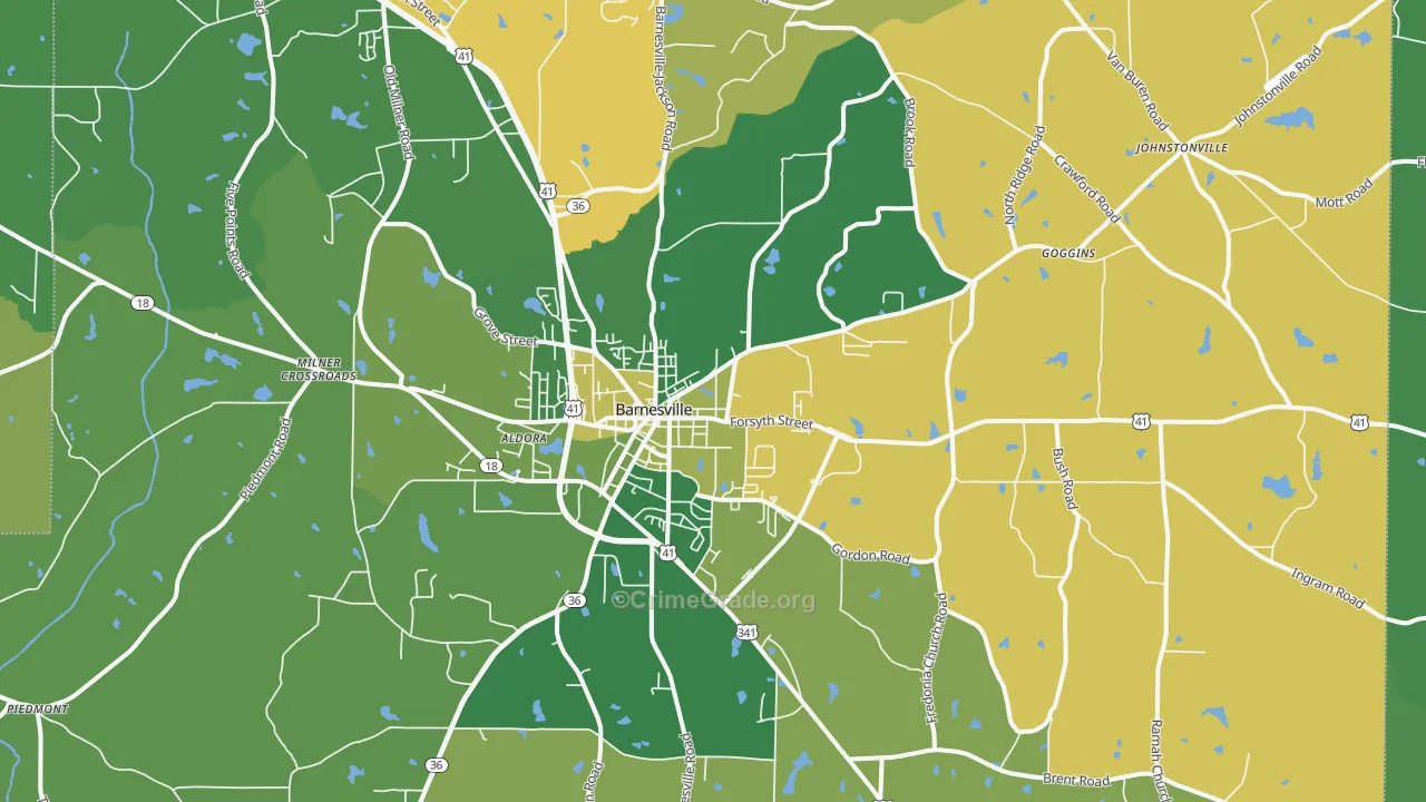 30204, GA Map of Vehicle Theft Rates