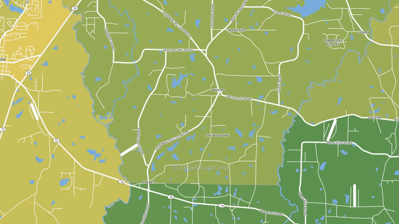 30205, GA Map of Vehicle Theft Rates