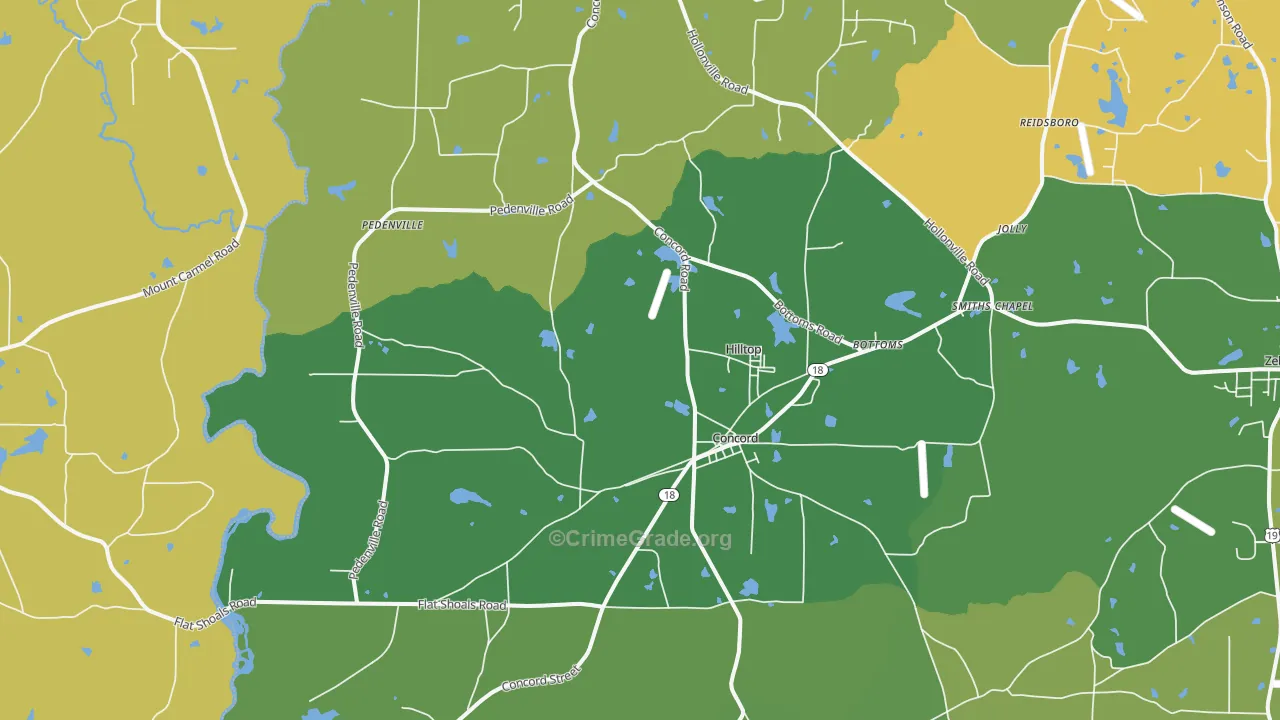30206, GA Map of Vehicle Theft Rates