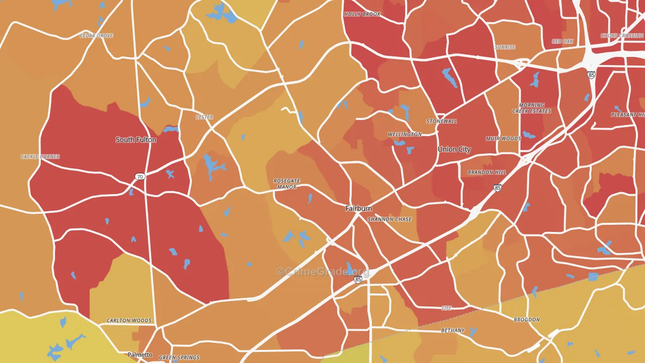 30213, GA Map of Vehicle Theft Rates