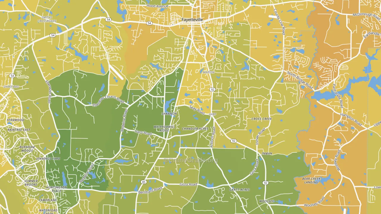 30215, GA Map of Vehicle Theft Rates