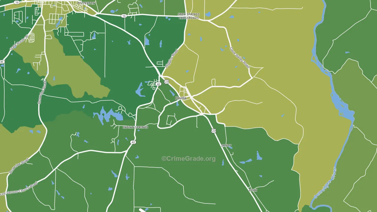 30216, GA Map of Vehicle Theft Rates