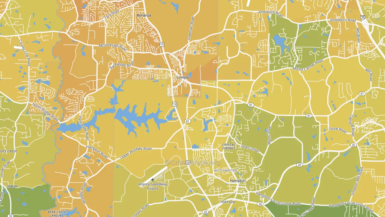 30228, GA Map of Vehicle Theft Rates