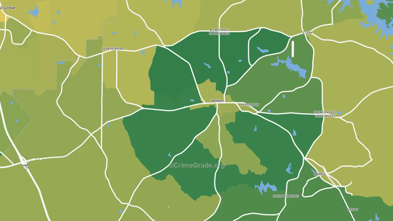 30233, GA Map of Vehicle Theft Rates