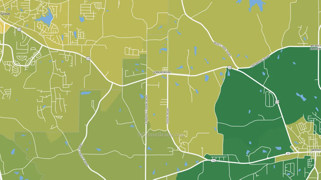 30234, GA Map of Vehicle Theft Rates