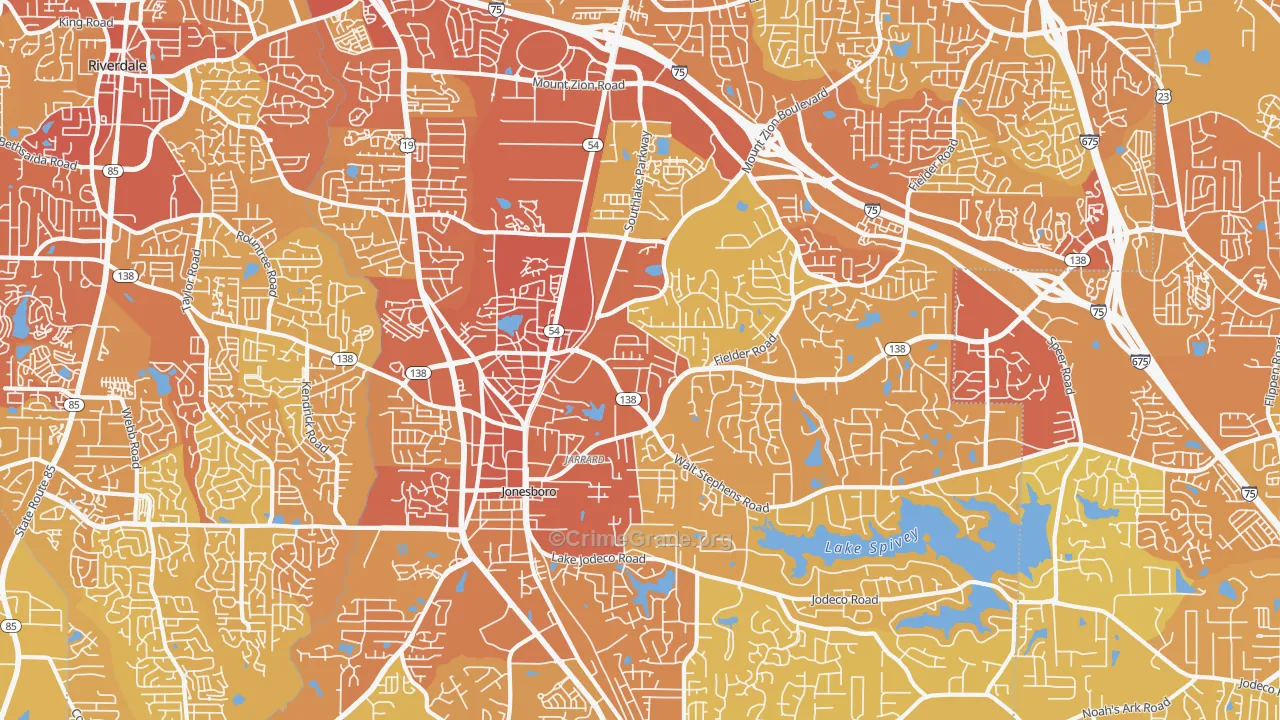 30236, GA Map of Vehicle Theft Rates