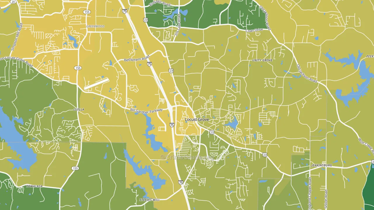 30248, GA Map of Vehicle Theft Rates