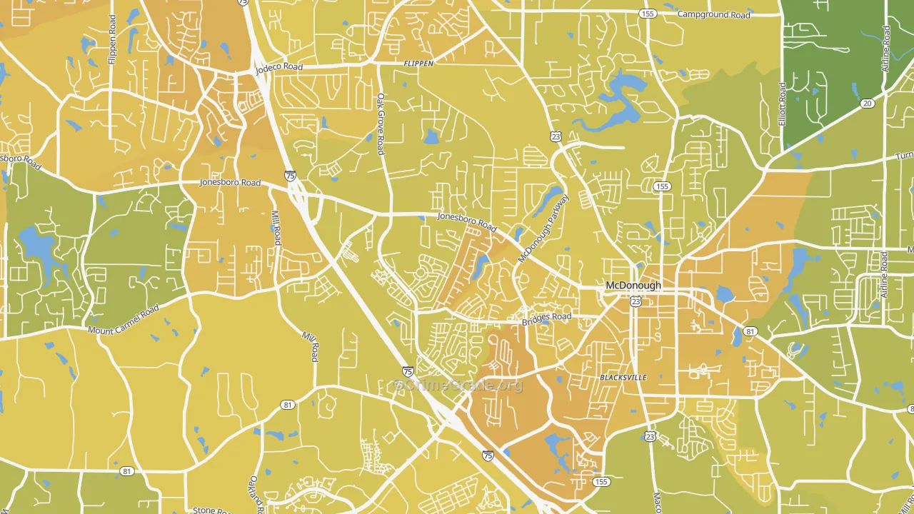 30253, GA Map of Vehicle Theft Rates