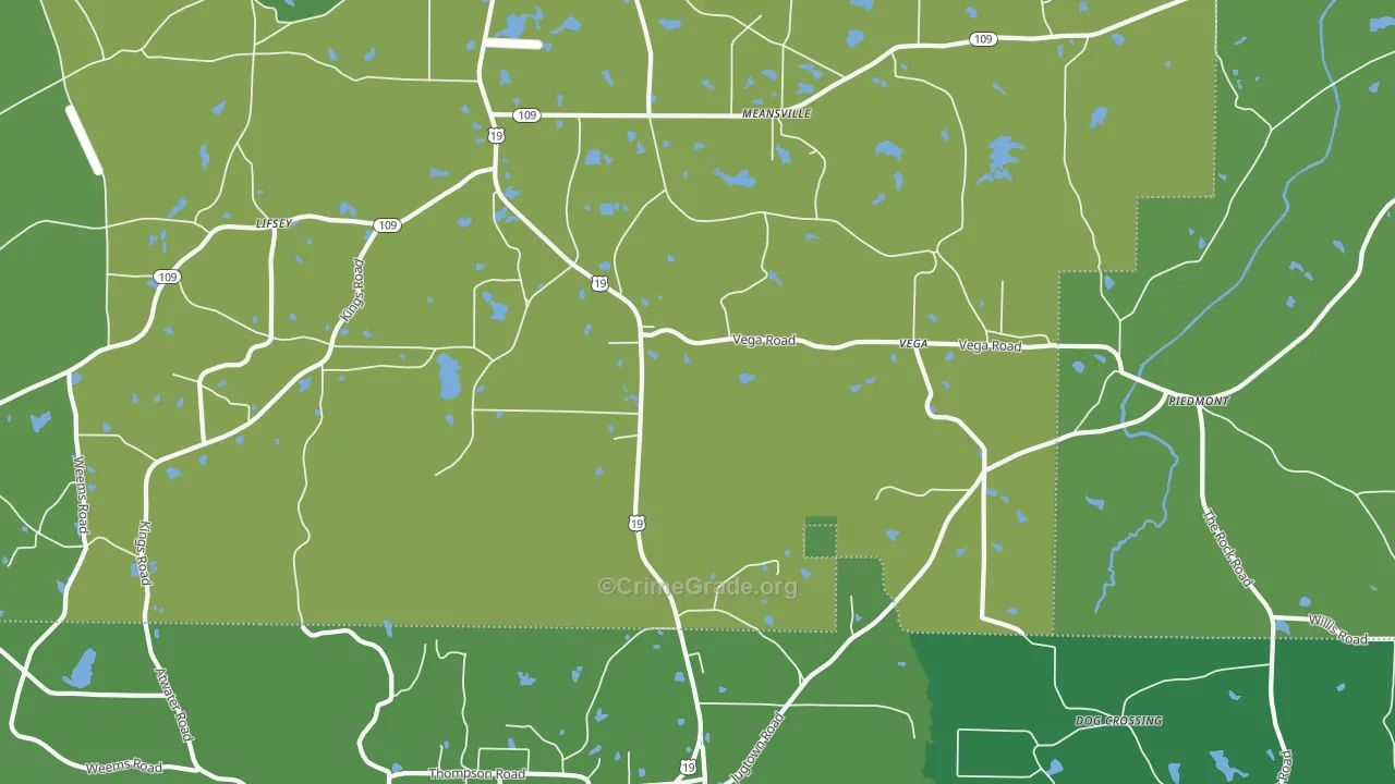 30256, GA Map of Vehicle Theft Rates