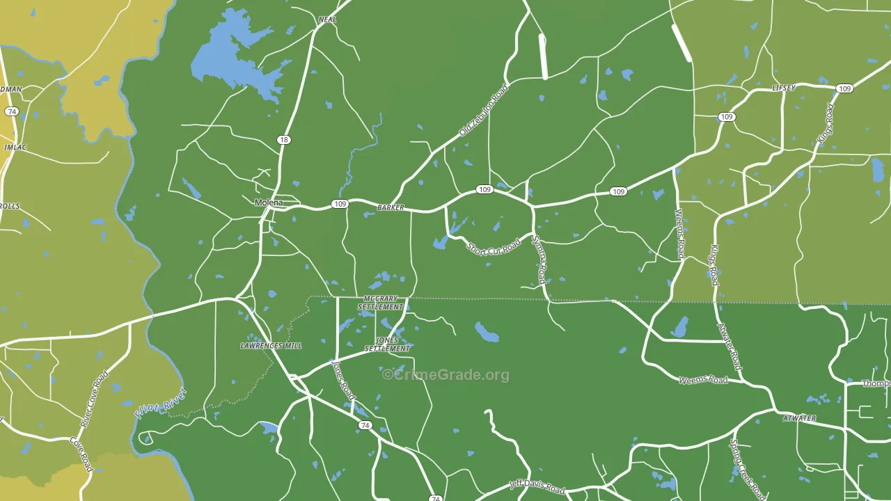 30258, GA Map of Vehicle Theft Rates