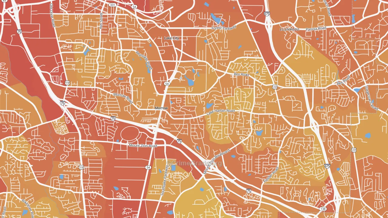 30260, GA Map of Vehicle Theft Rates
