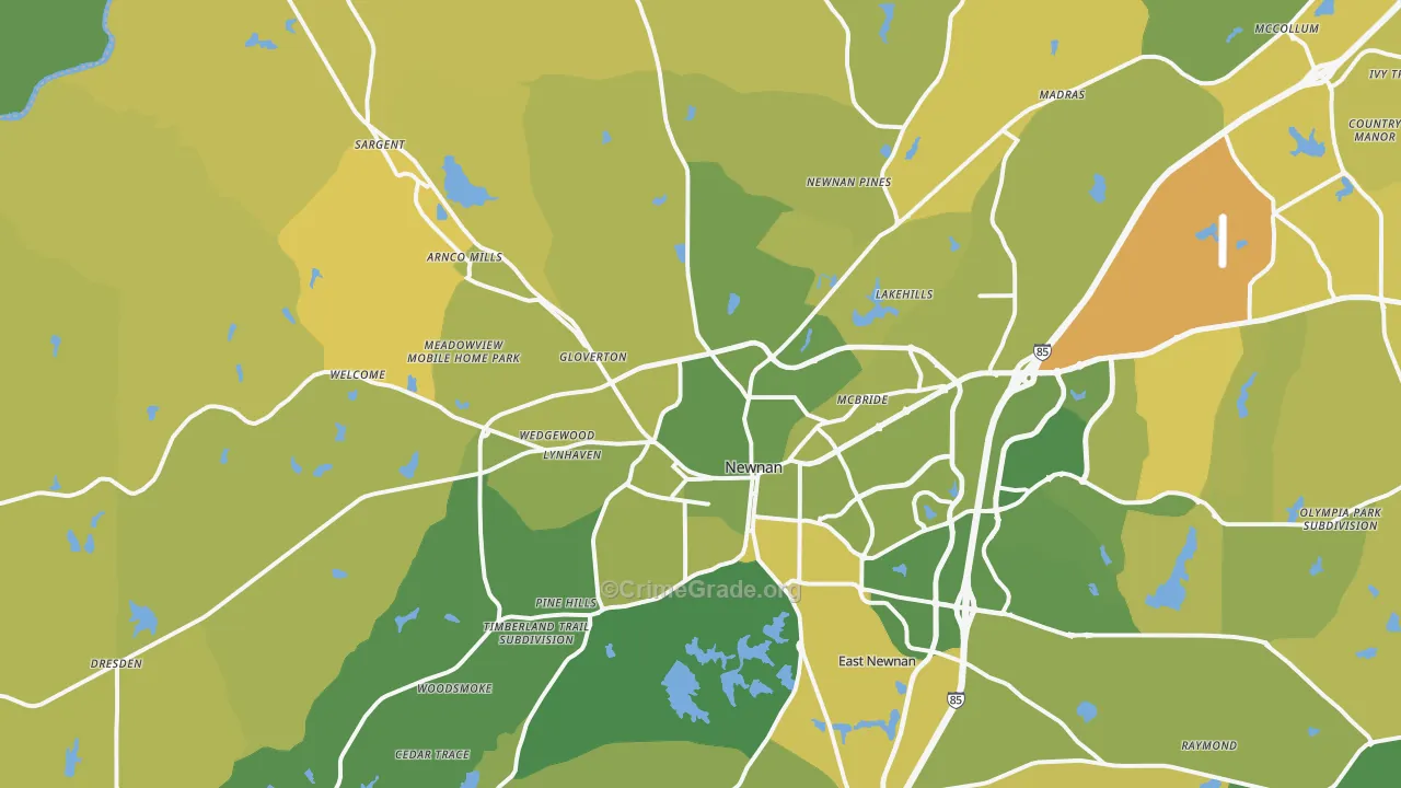 30263, GA Map of Vehicle Theft Rates