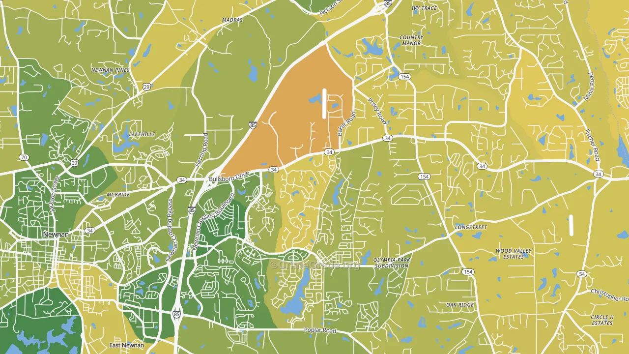 30265, GA Map of Vehicle Theft Rates