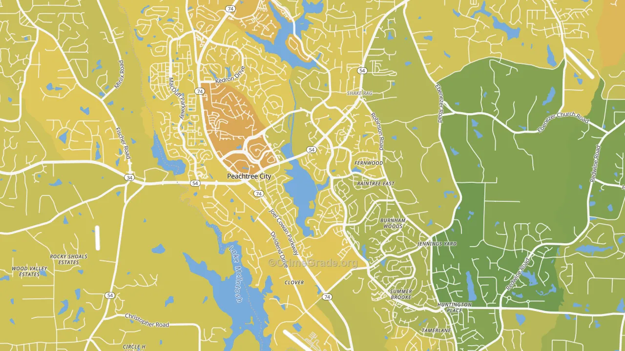 30269, GA Map of Vehicle Theft Rates