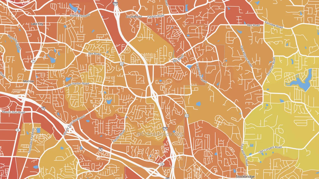 30273, GA Map of Vehicle Theft Rates