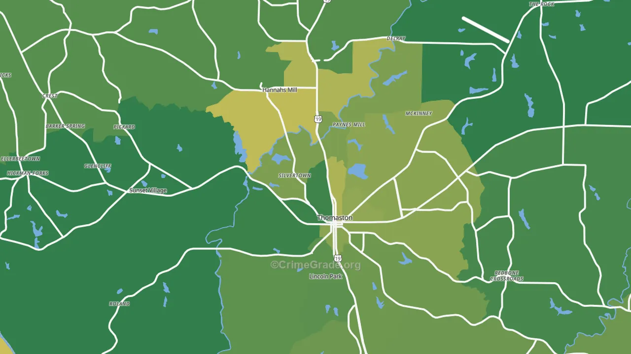 30286, GA Map of Vehicle Theft Rates