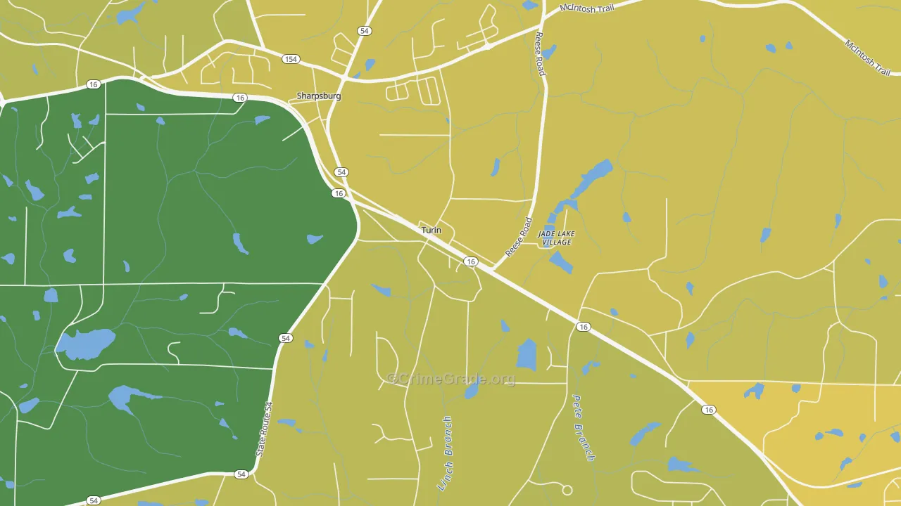30289, GA Map of Vehicle Theft Rates
