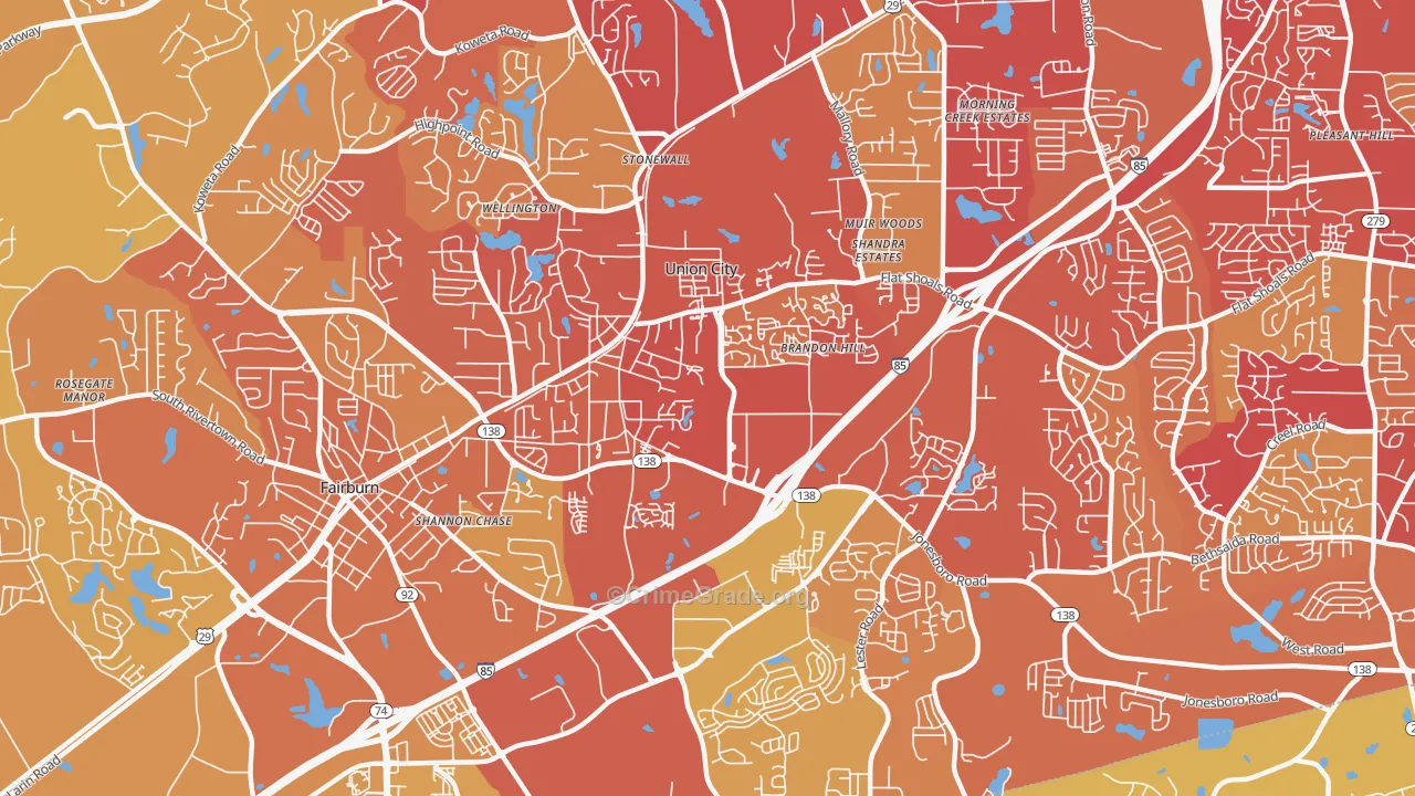 30291, GA Map of Vehicle Theft Rates
