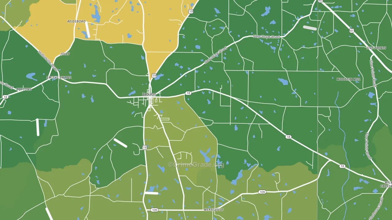 30295, GA Map of Vehicle Theft Rates